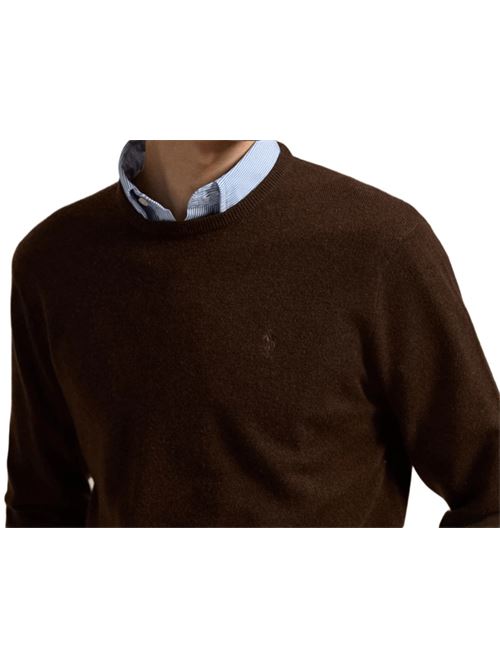 Maglia da uomo in lana, girocollo, colore marrone POLO RALPH LAUREN | 710974148011